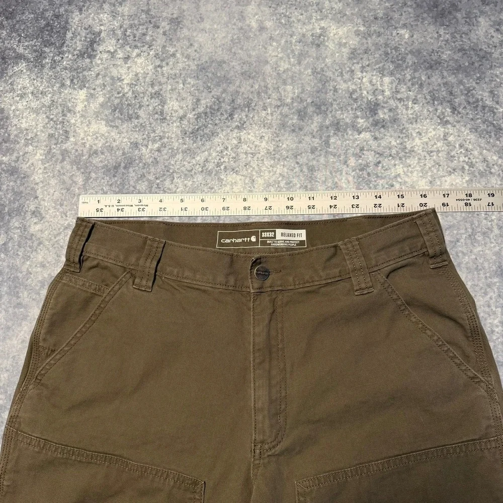 Carhartt Rugged Flex Relaxed Fit Double Front Utility Work Pant Brown 33x32